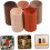 5-delige aromatherapie diffuser set van hout: kleine etherische olie diffuser cilinders van beukenhout. 8