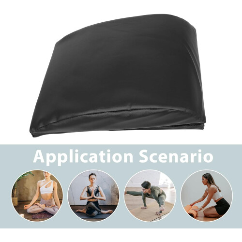 Portable Folding Ab Exercise Mat – Black Sit-Up Training Pad with Lumbar Support 2