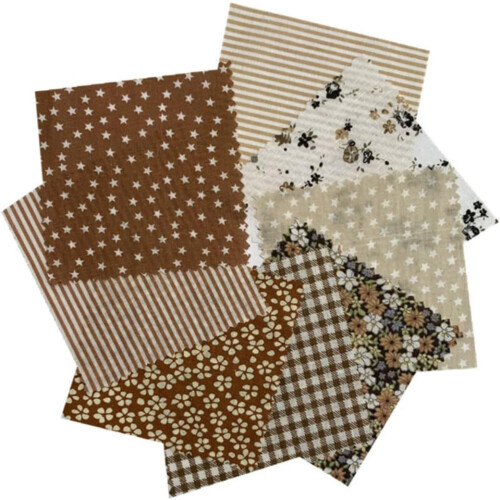 5 Packs Small Handmade Cotton Fabrics Colorful Printed Patchwork Squares 25x25cm 1