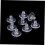 100pcs Transparent Silicone Earring Safety Backs Comfortable Flexible Replacement 7