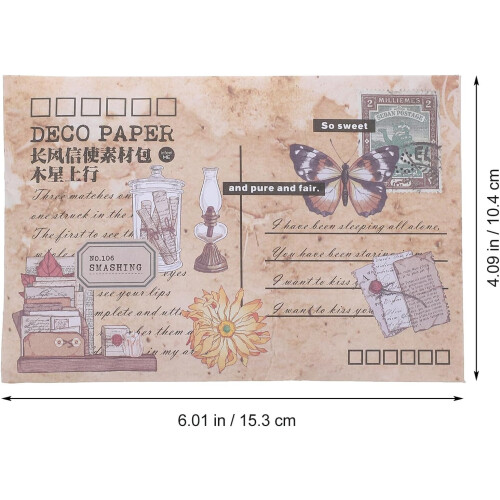 Vintage Retro DIY Scrapbooking Sticker Pack com Decals de papel estético 1