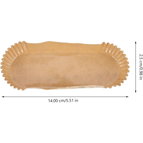 100pcs Decorative Boat Shaped Baking Cups Non-Sticky Grease-Proof Cake Paper Liners 1