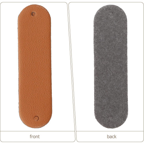 100pcs Pu Leather Tags for Crochet Items Handmade Blank Labels 2