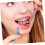 50pcs Interdental Escova Conjunto para Braces Limpeza com Picks Multi-cor 6