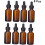8 st 30 ml bruna glasflaskor med eteriska oljor och svarta dropplock, små parfymflaskor 6