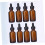 8 st 30 ml bruna glasflaskor med eteriska oljor och svarta dropplock, små parfymflaskor 7