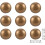 100pcs Metal Copper Buttons for Jeans Coat DIY Sewing Buttons Retro Pattern Set 6