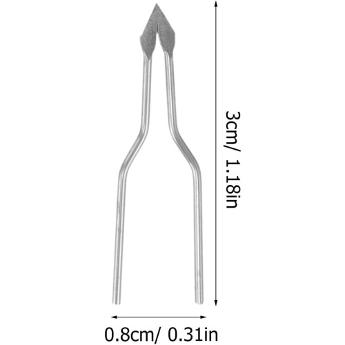 8pcs Metal Wood Burning Tool Replacement Tips for Fine and Large Scale Rendering, Silver Wire Tips Compatible 1