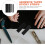 Strisce adesive biadesive con supporto super resistente, 50 pezzi, in nylon nero, nastro a strappo resistente 7