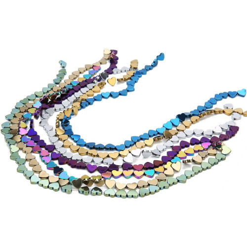 50pcs Hollow Heart Shape Stone Beads About Plating Semi-Finished Beads 1