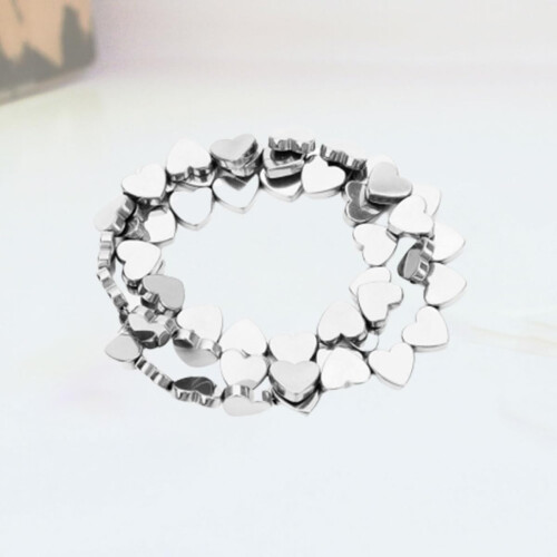 50pcs Hollow Heart Shape Stone Beads About Plating Semi-Finished Beads 2
