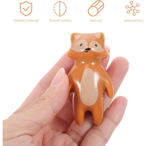 8pcs Cartoon Animal Drawer Pulls Ceramic Cabinet Door Knobs Assorted Color Easy to Install Replacement Handles 2