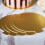 Bases de bolo de mousse de papel do bolo do círculo dourado de 200pcs 5