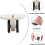 8pcs Bed Storage Box Wheels Plastic Scroll Wheels Storage Box Pulleys for Bed Bottom Cubes 7