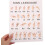 8sheets Sign Language Learning Posters Gesture Alphabet Chart Educational Wall Decor 6