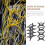 8pcs Lights Strings Storage Holder Cable Management Holder Large Black Plastic Cord Organizer 6