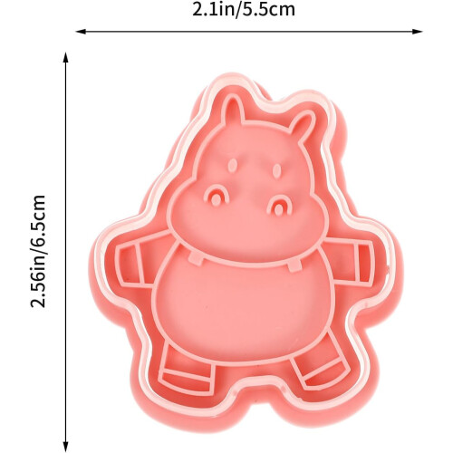 8pcs Animal Shaped Biscuits Molds Creative Baking Tools Pp Material Pink Color Smooth Surface Design 1