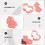 8pcs Animal Shaped Biscuits Molds Creative Baking Tools Pp Material Pink Color Smooth Surface Design 3