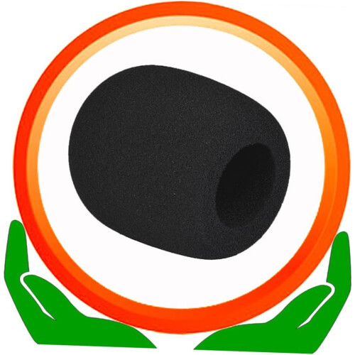 8pcs Black Microphone Sponge Cushion Replacement Pads Thick Windproof Covers to Reduce Noise 1