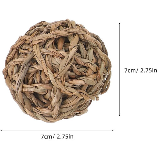 8 bolas decorativas rústicas hechas a mano con esferas de hierba natural. 1