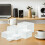 6pcs White Plastic Cube Cake Display Stand and Desktop Shelf Organizer 6