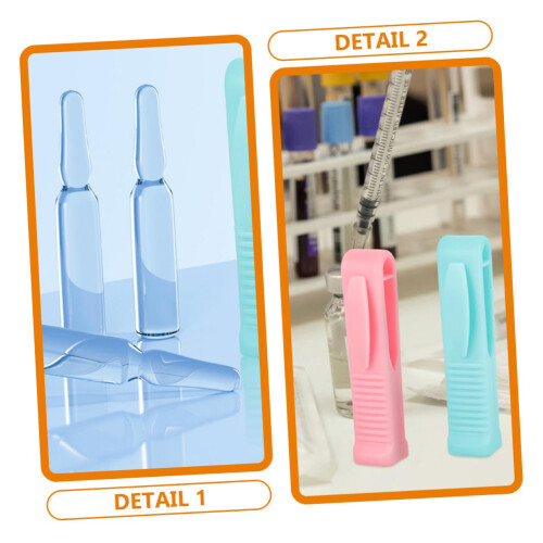 8 pezzi Apribottiglie/Rompifiale in plastica con scanalatura, mini riutilizzabile e portatile per infermieri 2