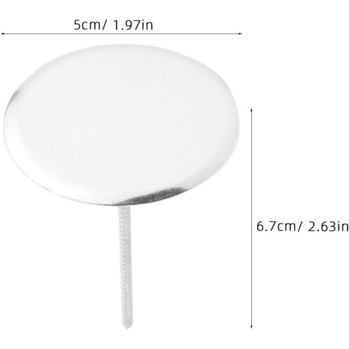 6 stk. kakeblomstdekorasjonsverktøy blomsterspoylespiker rustfritt stål gjenbrukbart solid design sølv 1