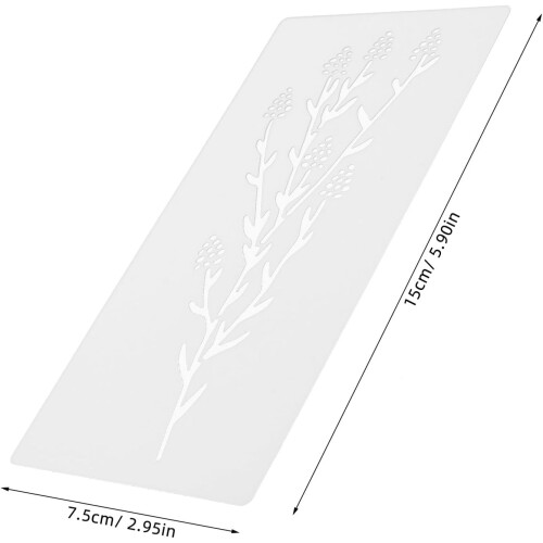 8 pochoirs réutilisables de fleurs et de feuilles, 15 x 7,5 cm 1