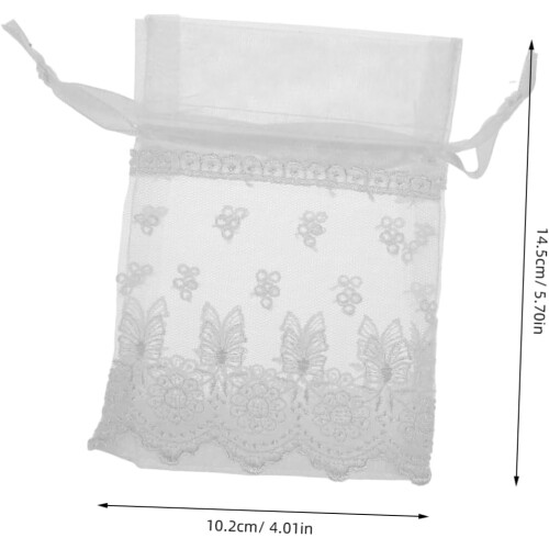 8 stk. elegante blonde snorposer med broderinettoppbevaring 1