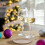 Palm Leaf Pattern 8pc Dinner Plates Direct Food Round Serving Tray for Home 8