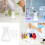 8pcs 50Ml Plastic Laboratory Conical Flasks Narrow Neck Erlenmeyer Flasks 6