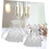8 stk. elegante blonde snorposer med broderinettoppbevaring 7