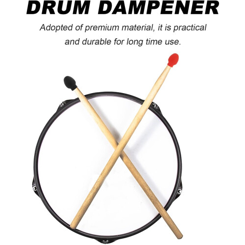 8 Stück Silikon-Drumstick-Dämpfer, Ersatzspitzen 2