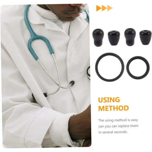 8sets Replacement Earbud Tips for Soft Earbuds for Stethoscope Ear Tips Screw Accessory 2