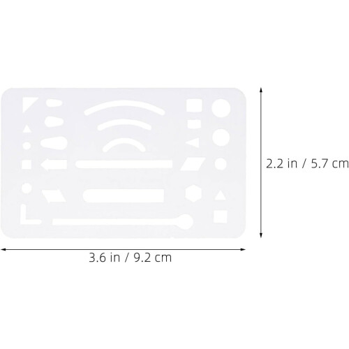8pcs Drawing Template of Mechanical Eraser Shield for Students Stainless Steel Drafting Tools 1