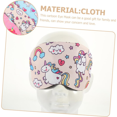 8pcs Sleeping Eye Mask Cartoon Printing Lightproof Eye Covers 1