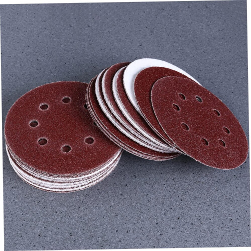 Sanding Discs Sandpaper Circular Pads Inch 5 Hook and Loop Hole 8 50pcs 1
