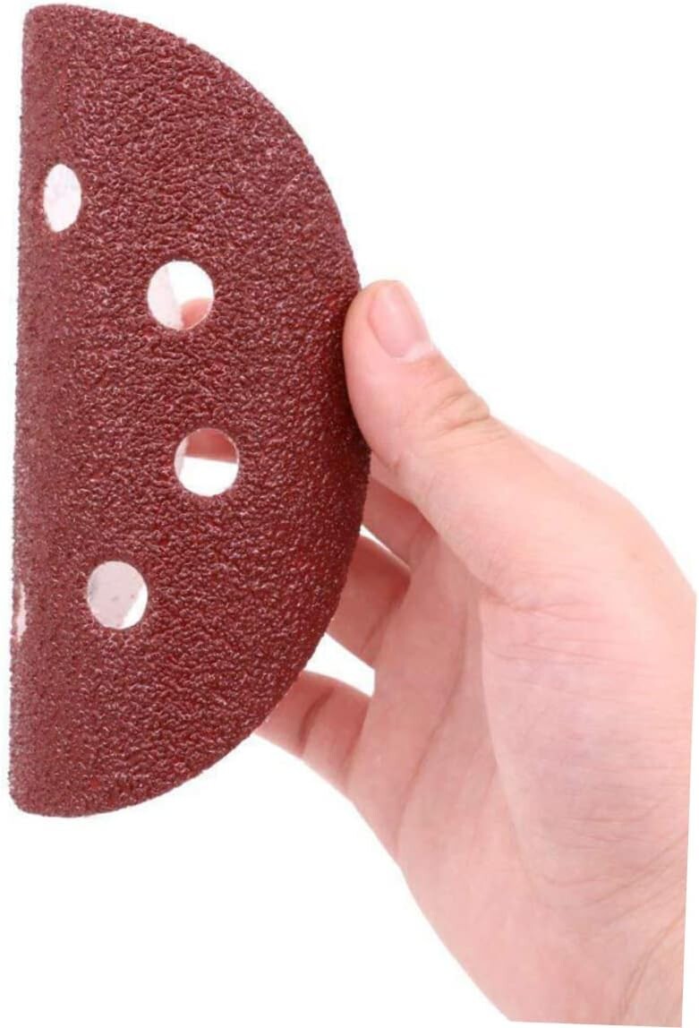 Sanding Discs Sandpaper Circular Pads Inch 5 Hook and Loop Hole 8 50pcs ...