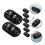 8pcs Adhesive Mini Swivel Caster Wheels Black Dual-Ball Rotatable Rollers 4