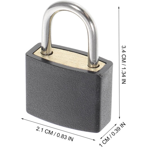 7Pcs Small Luggage Locks with Keys for Suitcase Backpack Padlocks Travel Security Black 1