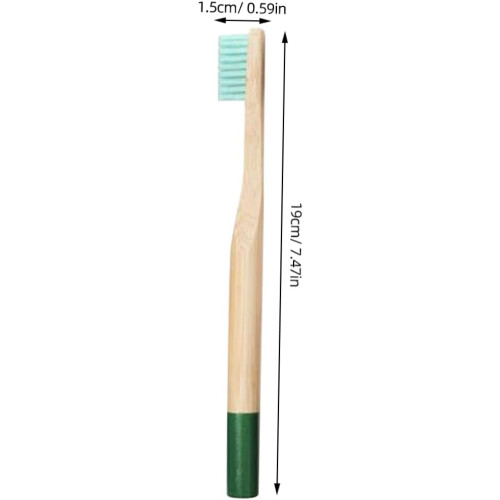 Set di 6 spazzolini da denti in bambù per bambini, con setole morbide, spazzolini manuali per bambini. 1