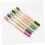 Set di 6 spazzolini da denti in bambù per bambini, con setole morbide, spazzolini manuali per bambini. 4