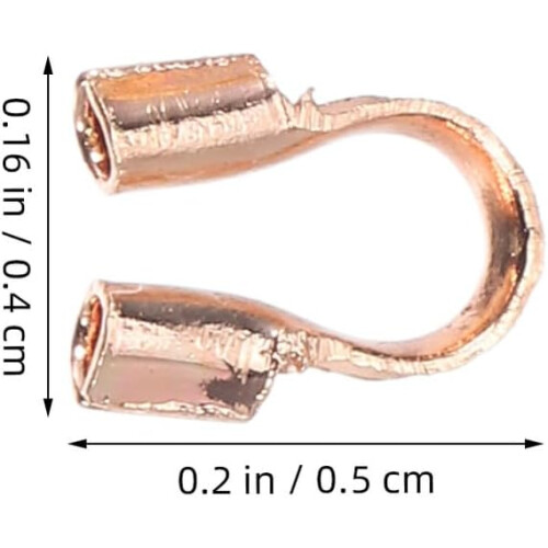 600pcs Copper Wire Guards U Shape Protector for Jewelry Making Crimp Tubes 1