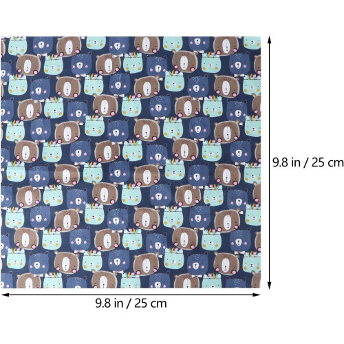 7-teiliges Patchwork-Stoffset mit Cartoon-Tieren, 25 x 25 cm, Bastelmaterial 1