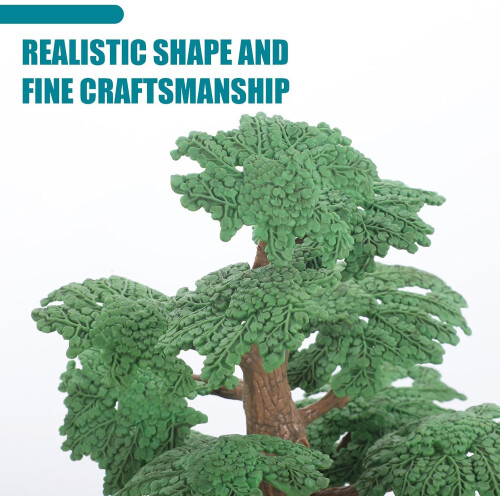 7Pcs Miniature Tree Model Scenery Model Simulation Trees PVC Realistic Shape 2