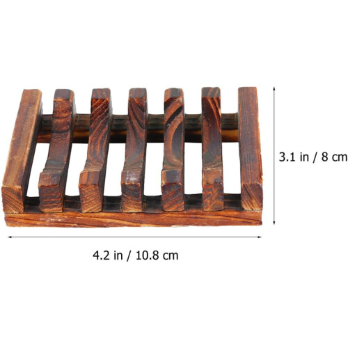 Porte-savon robuste et sec, en matière synthétique, lot de 6, marron. 1