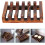 Porte-savon robuste et sec, en matière synthétique, lot de 6, marron. 7