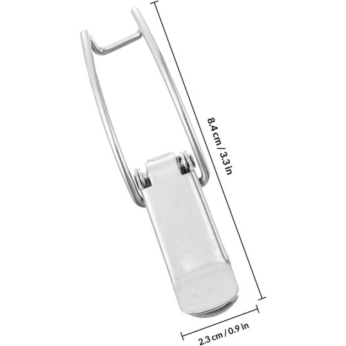 6pcs Cabinet Latch Hasp Nickel Plated Iron Locks Catch Spring Loaded Toggle Easy Installation Time-Saving Silver 1