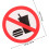 4 pegatinas autoadhesivas de vinilo de 8x8 cm con el letrero "Prohibido comer o beber". 2