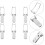 6pcs Cabinet Latch Hasp Nickel Plated Iron Locks Catch Spring Loaded Toggle Easy Installation Time-Saving Silver 7